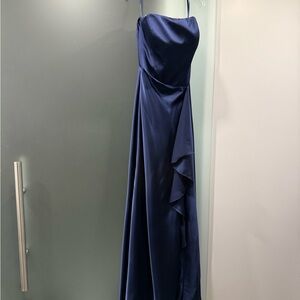 Mori Lee Strapless Sapphire Dress